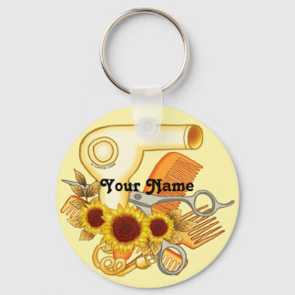 Sunflowers Beautician Keychain