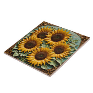 Sunflowers Beautiful Popular Collection Ceramic Tile