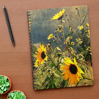 Sunflowers Before The Storm Clouds Notebook