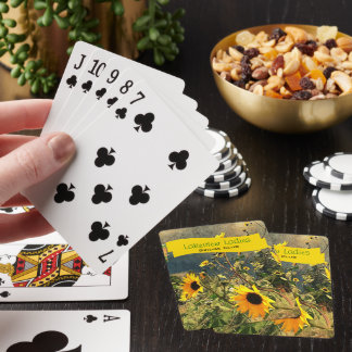 Sunflowers Before The Storm Clouds Poker Cards