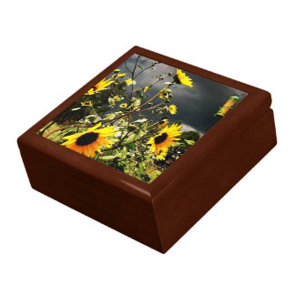 Sunflowers Before The Storm Photograph Jewelry Box