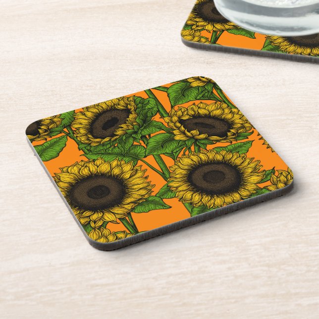 Sunflowers Beverage Coaster (Left Side)