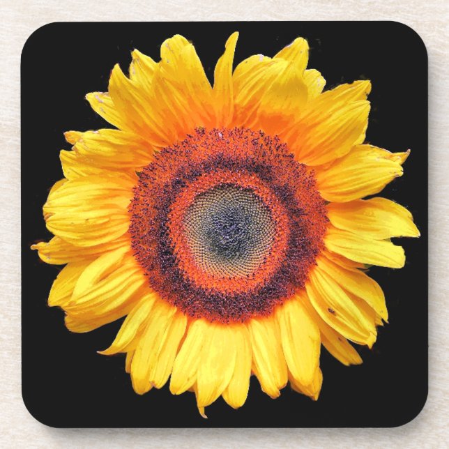 SUNFLOWERS BEVERAGE COASTER (Front)