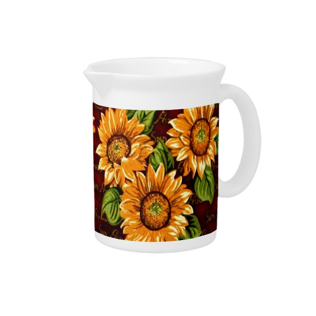 Sunflowers Beverage Pitcher (Right)