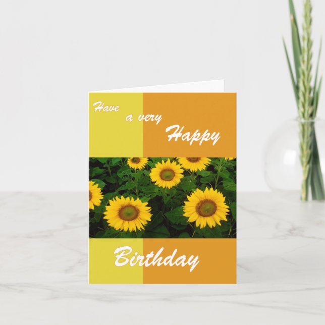 Sunflowers - Birthday Card (Front)