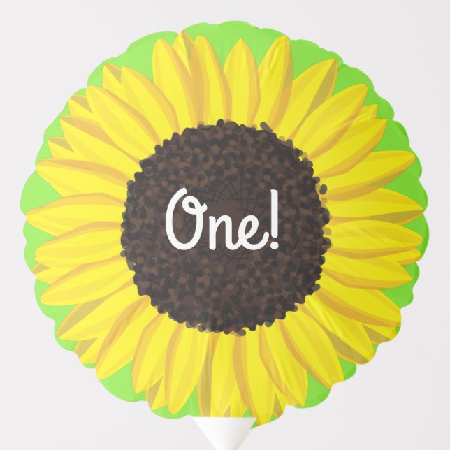 Sunflowers Birthday Party Balloon (Front)