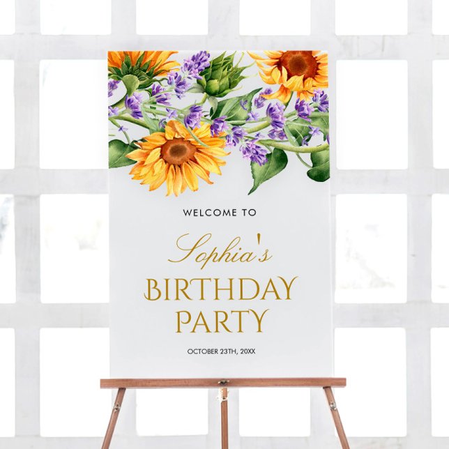 Sunflowers Birthday Party Welcome Sign (Creator Uploaded)