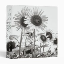 Sunflowers Black and White Fine Art Photo Album