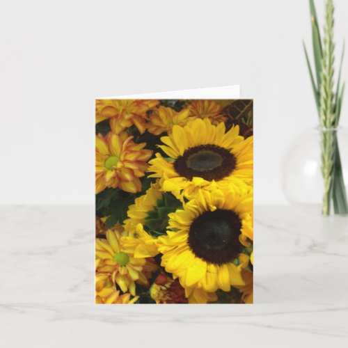 Sunflowers Blank Inside Card