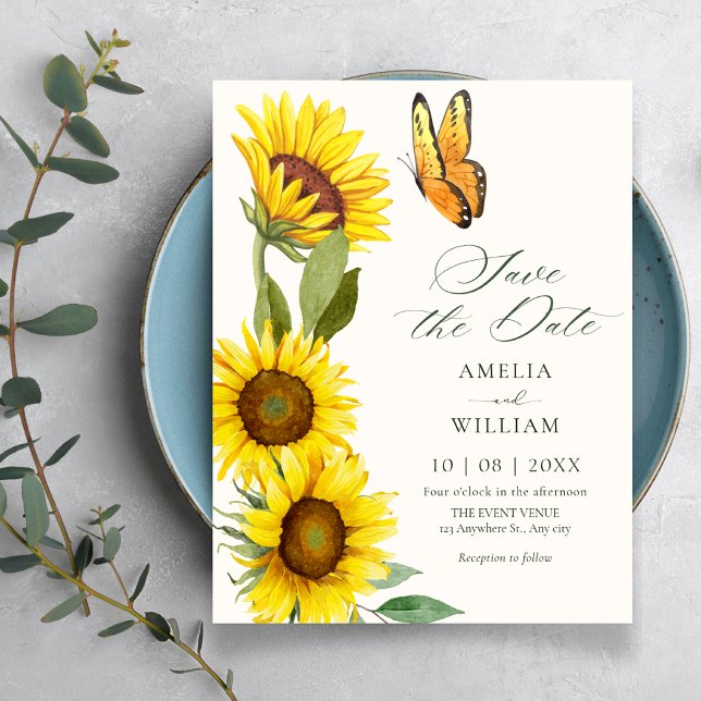 Sunflowers bloom wedding invitation (Creator Uploaded)
