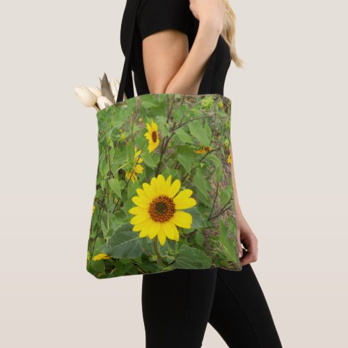Sunflowers Blowing In The Wind Tote Bag