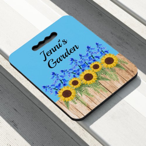 Sunflowers Bluebells and Ferns Garden Knee Pad