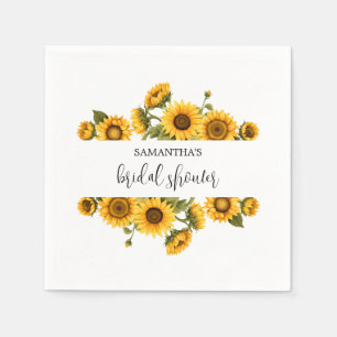 Sunflowers Bridal Shower bright Napkins