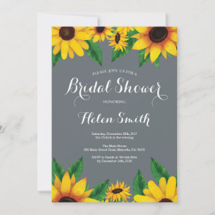 Sunflowers Bridal Shower Invitation