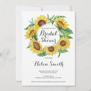 Sunflowers Bridal Shower Invitation