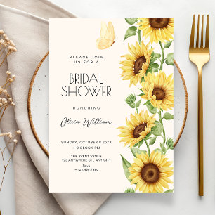 Sunflowers bridal shower invitation