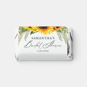 Sunflowers Bridal Shower Thank You Hershey's Minia Miniatures