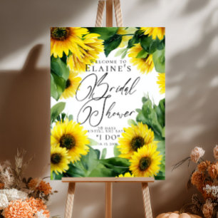 Sunflowers Bridal Shower Welcome Poster