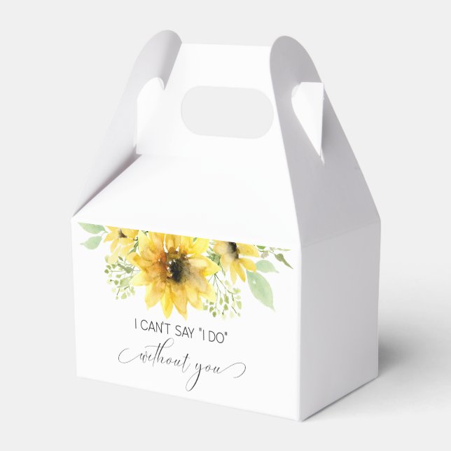 Sunflowers Bridesmaid Proposal Gift Box (Front Side)