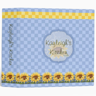 Sunflowers Bright Personalized Kitchen Binder
