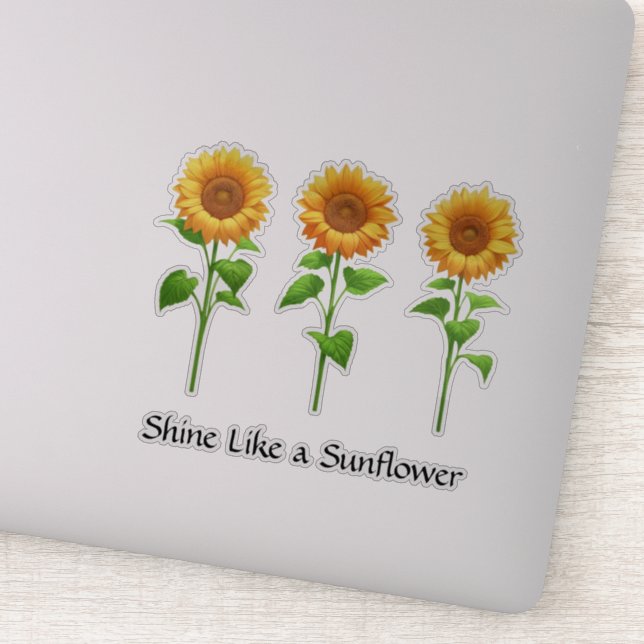Sunflowers (bright) - Shine Like a Sunflower Sticker (Detail)