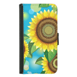 Sunflowers Bright Summer Nature Flora Samsung Galaxy S5 Wallet Case