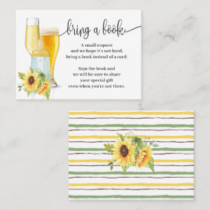 Sunflowers Bring a Book Bubbles Baby Shower Insert