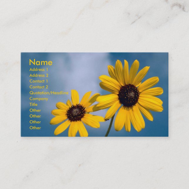 Sunflowers Business Card (Front)