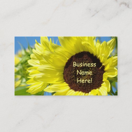 Sunflowers Business Cards Yellow Blue Cards