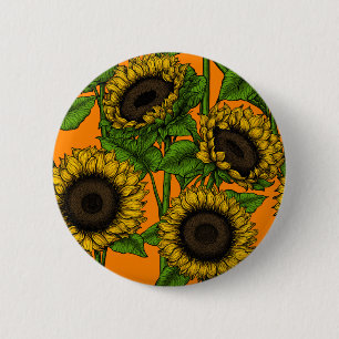 Sunflowers Button