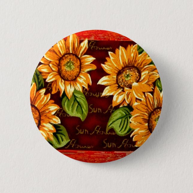 Sunflowers Button (Front)