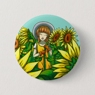Sunflowers Button