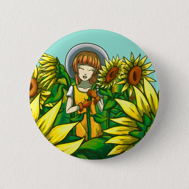 Sunflowers Button (Front)