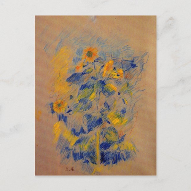 Sunflowers by Berthe Morisot Postcard (Front)