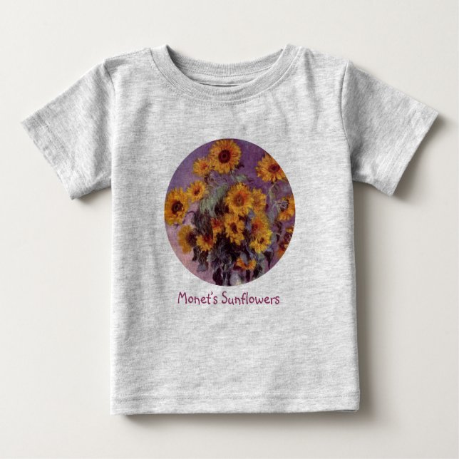 Sunflowers by Claude Monet Baby T-Shirt (Front)