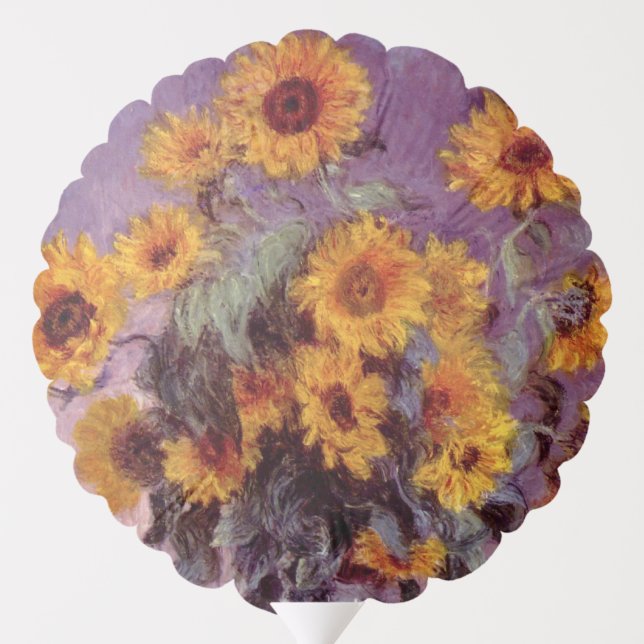 Sunflowers by Claude Monet Balloon (Back)