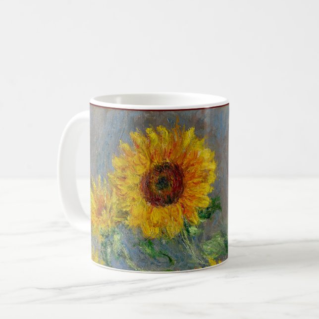 Sunflowers by Claude Monet Coffee Mug (Front Left)