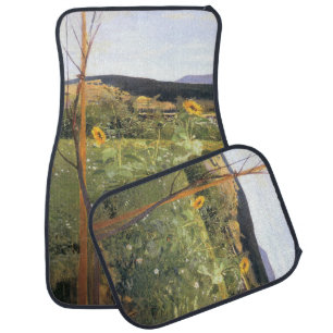 Sunflowers (by Jacek Malczewski) Car Floor Mat