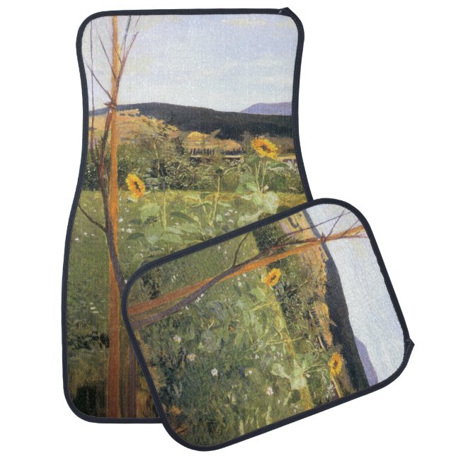 Sunflowers (by Jacek Malczewski) Car Floor Mat (Set)