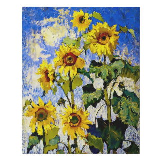 Sunflowers by Konstantin Gorbatov Faux Canvas Print