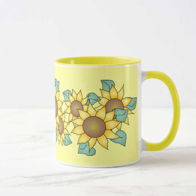 SUNFLOWERS by SHARON SHARPE Mug (Right)