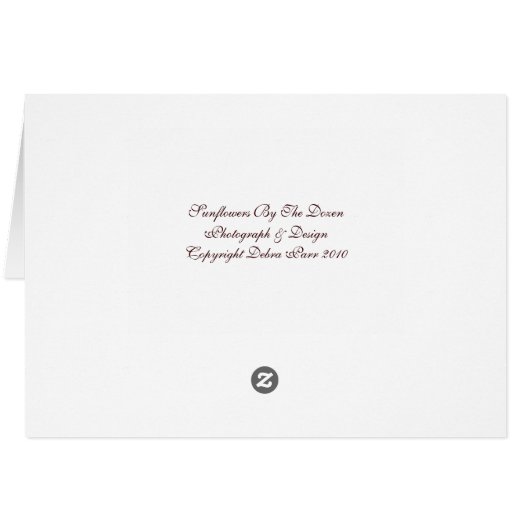 Sunflowers By The Dozen (Back Horizontal)