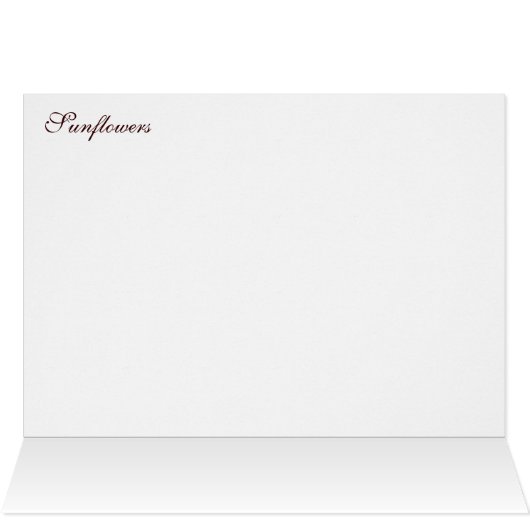 Sunflowers By The Dozen (Inside Horizontal (Top))