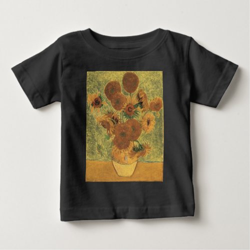 Sunflowers by Van Gogh Baby T_Shirt