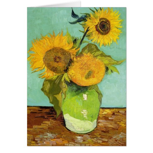 Sunflowers by Van Gogh Cards (Front)