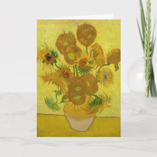 Sunflowers by Van Gogh Painting Art Card