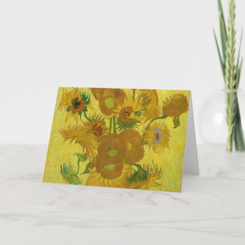 Sunflowers by Van Gogh Painting Art Card