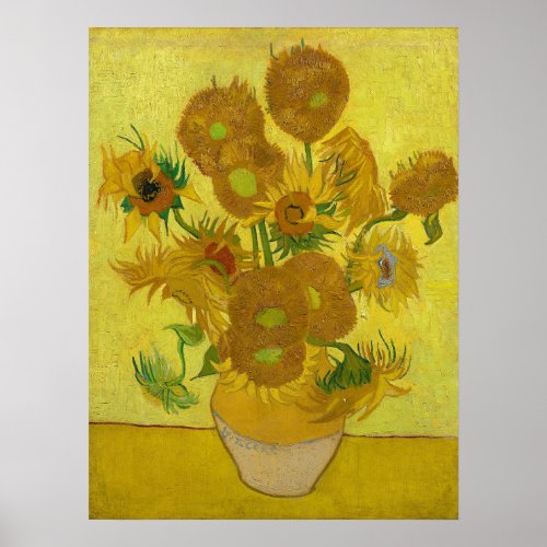 Sunflowers by Van Gogh Painting Art Poster