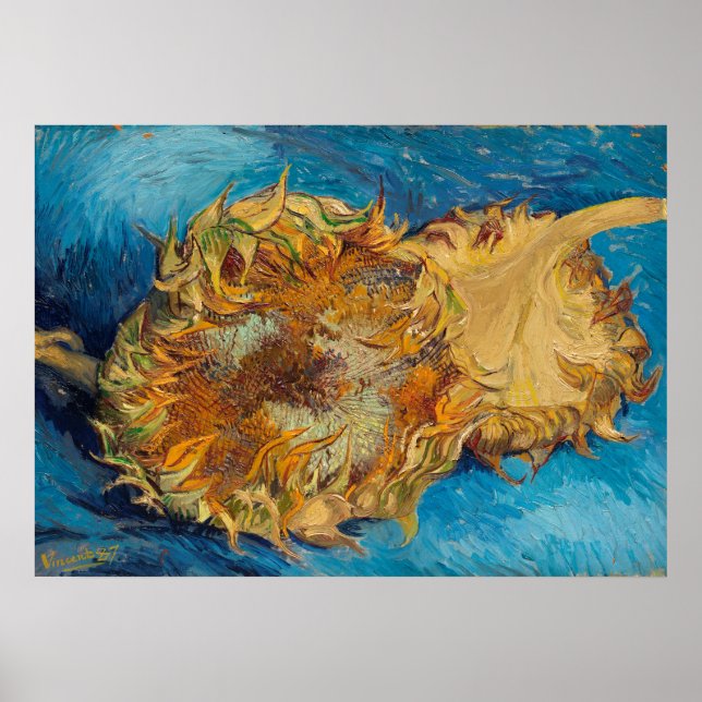 Sunflowers by Van Gogh Painting Art Poster (Front)
