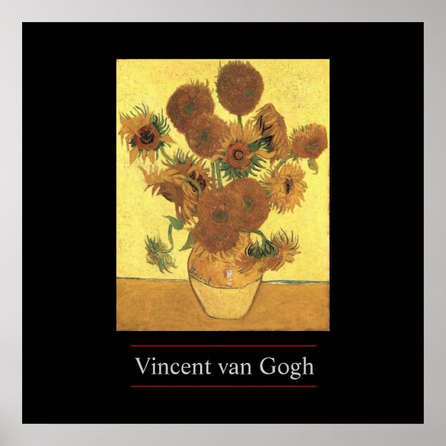 Sunflowers by Van Gogh Poster Print (Front)